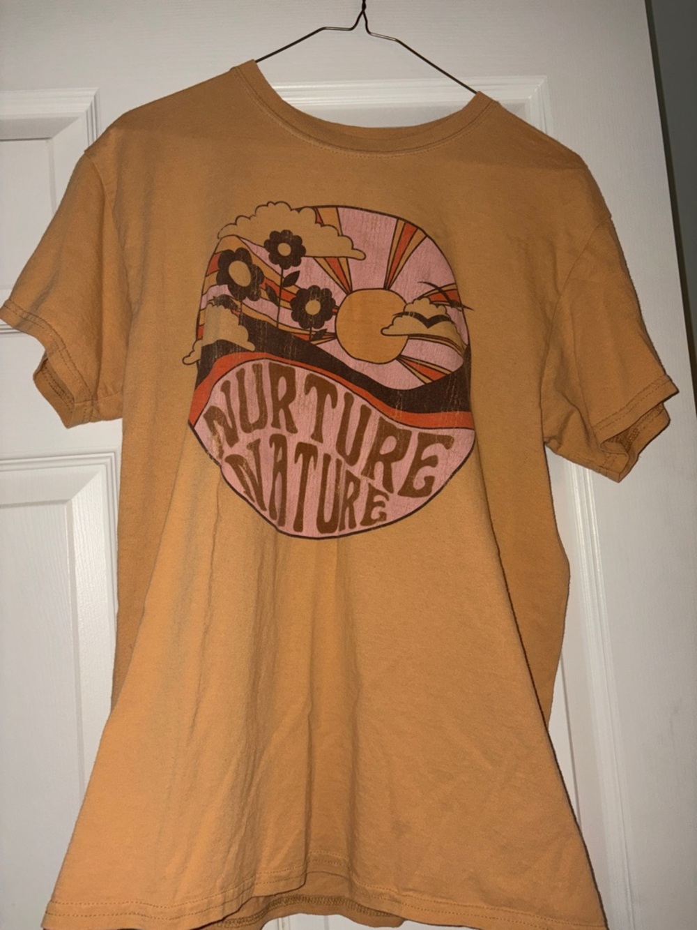 Altar’d State Nurture Nature Graphic Tee - Mustard Orange